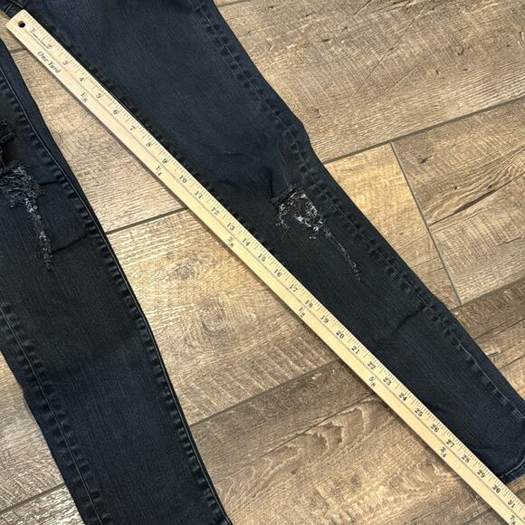 IRO Jeans Distressed Fitte Super Skinny Jeans Black Wash Size 27 - Picture 3 of 7